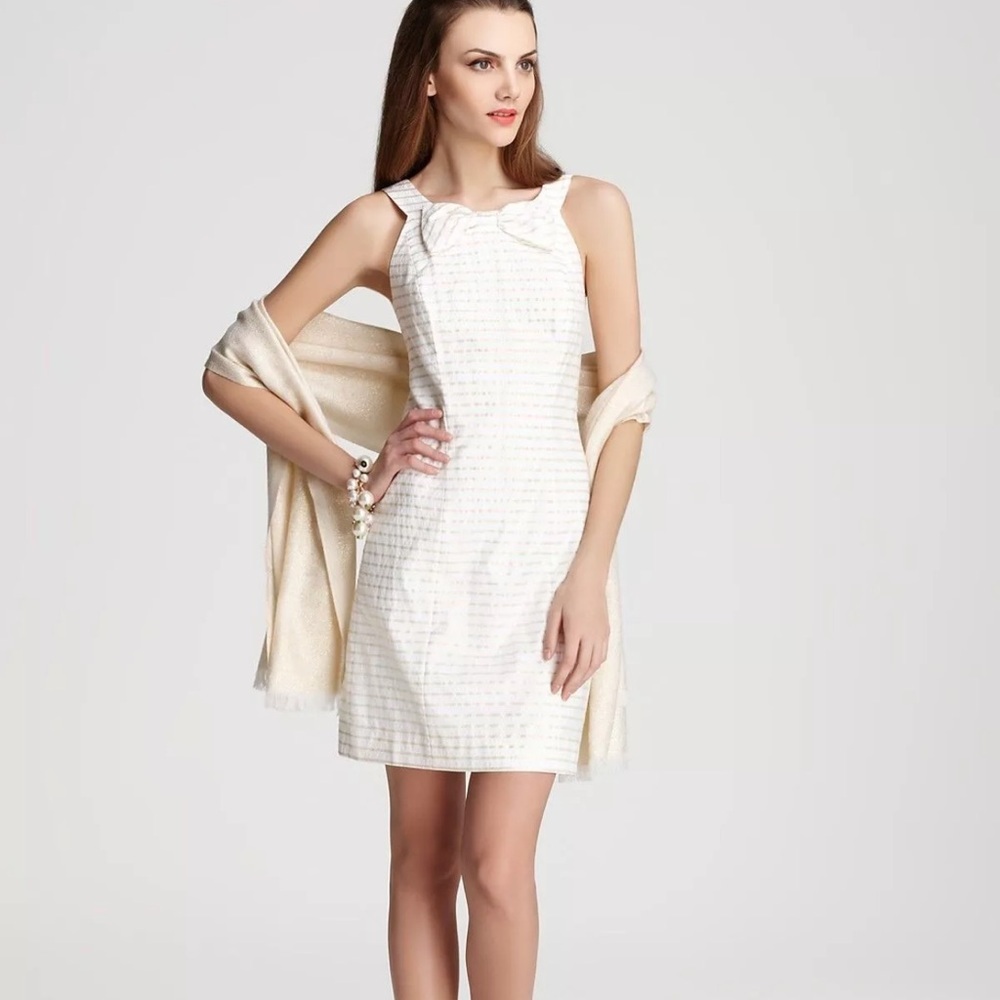 Lilly Pulitzer Henley Gold | Striped With Bow Accent Dress